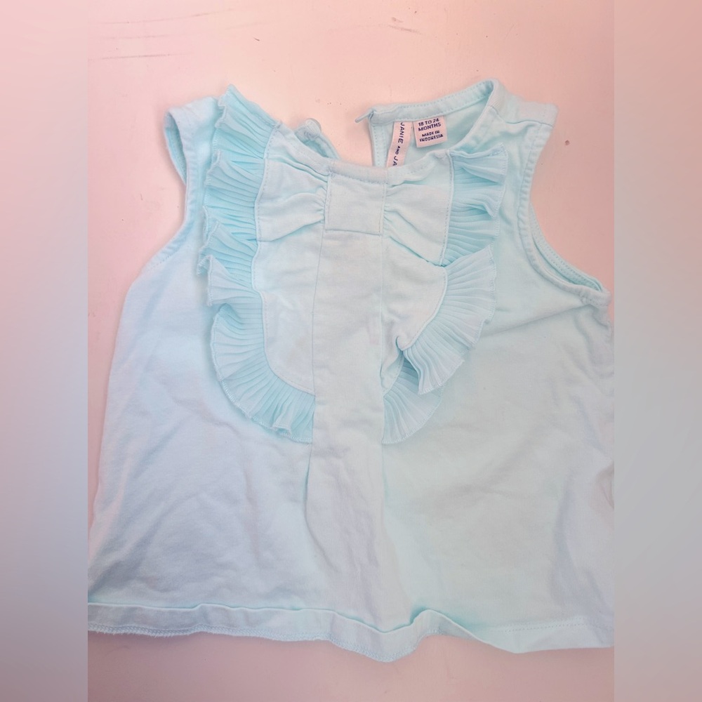 Janie & Jack Baby Girls Size 18-24 Months Sleeveless Shirt